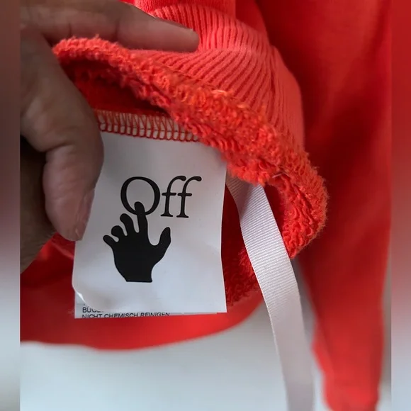 Off-White Hoodie, Virgil Abloh . Excellent. Sz Large.